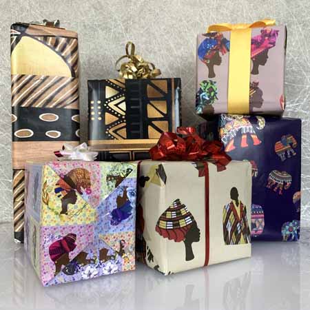 Assorted Gift wrap paper, choose any 2 out of 6 designs
