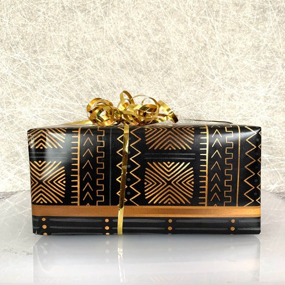 gold-black-mud-cloth-pattern-gift-wrap-paper-any-occasion-giftwrap-mudcloth-wrapping-paper-624ec5b7