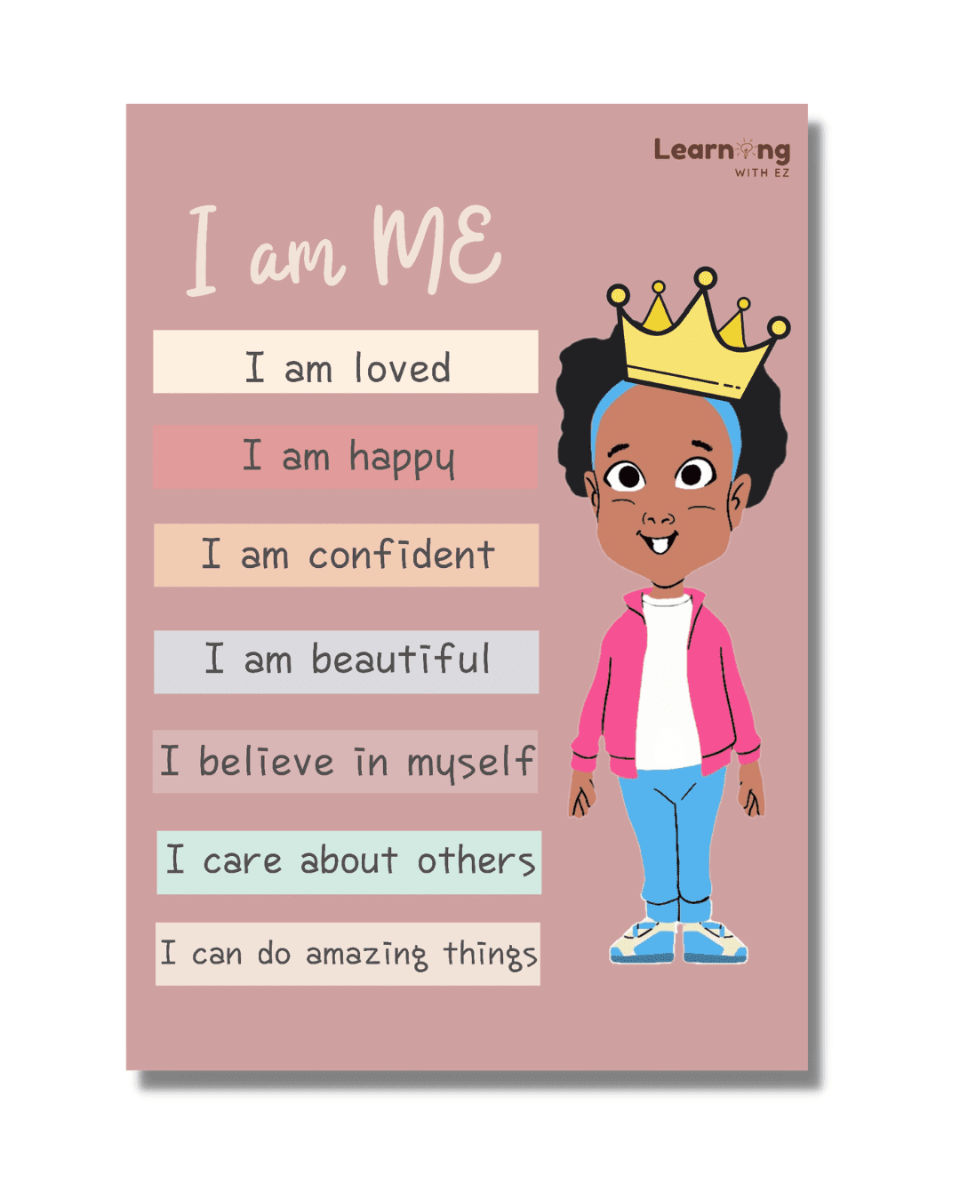 I am ME Positive Affirmation Poster (Sariah)
