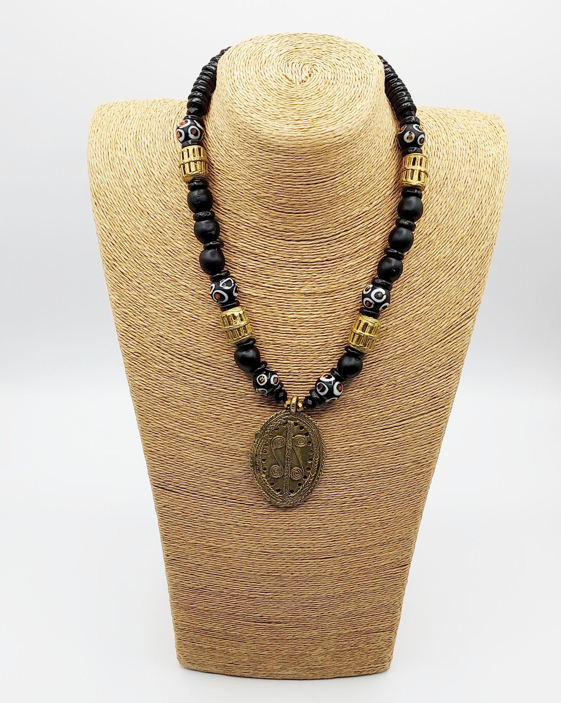 Ashanti Glass Beads Handmade Necklace
