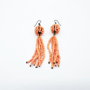 Large Beaded Swing Handmade Earrings