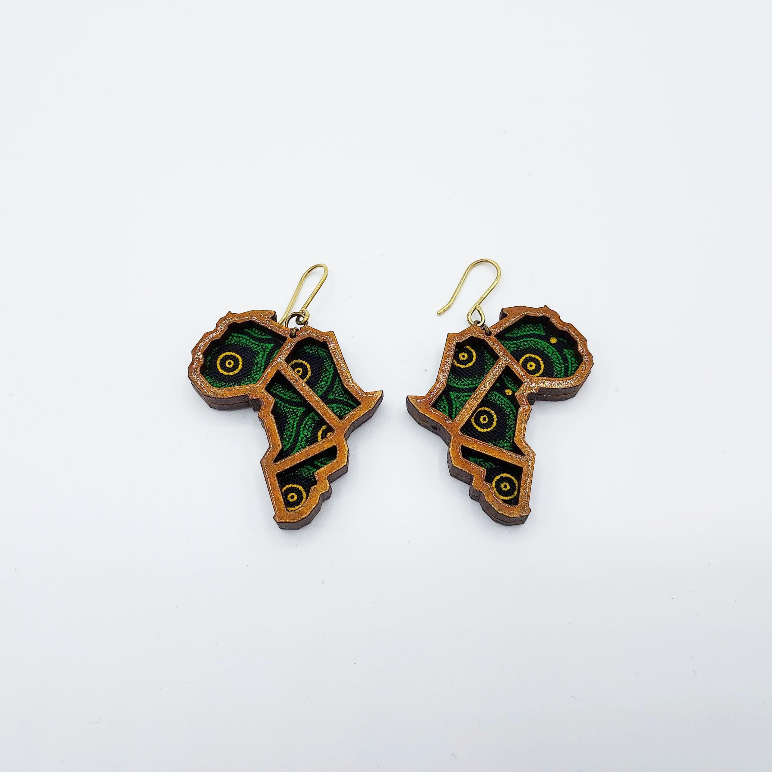 Green Mother African Handmade Earrings