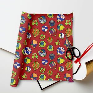 Christmas Baubles Afrocentric Luxury Wrapping Paper