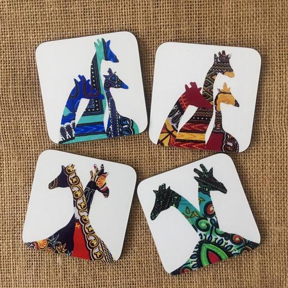 Giraffe coasters – pack of 4