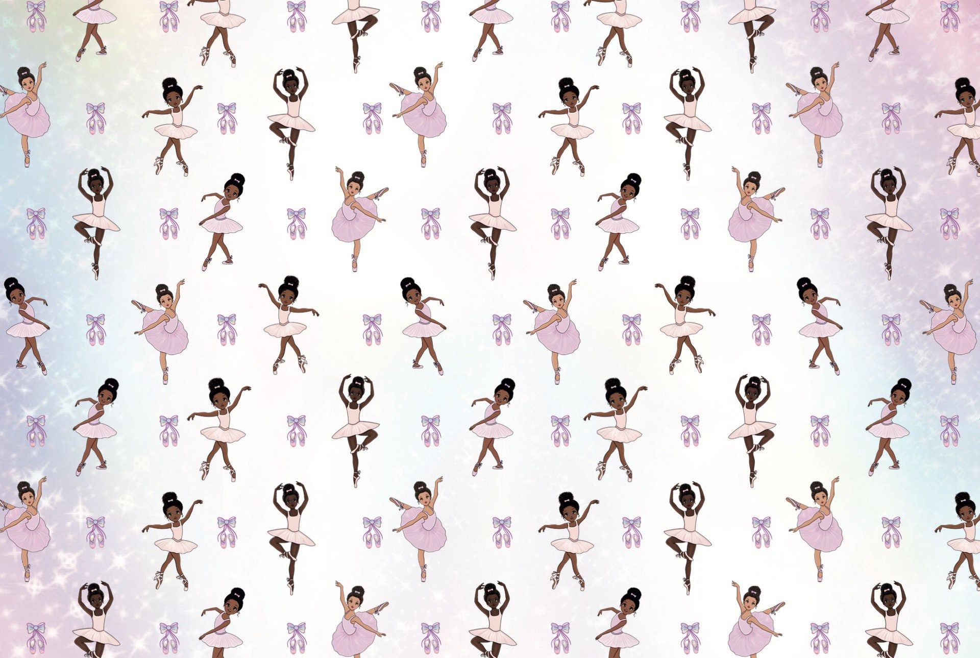 Black Ballerina Wrapping Paper