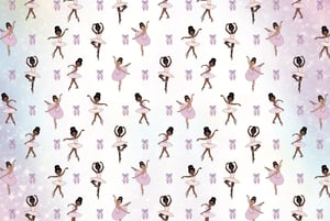 Black Ballerina Wrapping Paper