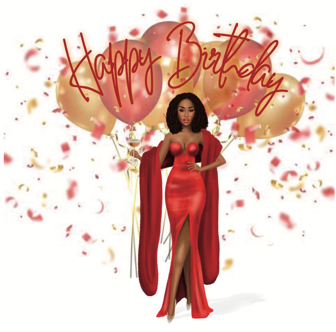 Ruby Diva Happy Birthday Card