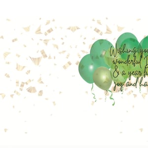 Emerald Diva Happy Birthday Card