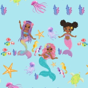 Cute Black Mermaids undersea Wrapping Paper