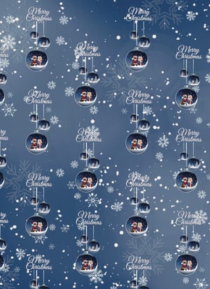 Santa and Mrs Claus - Christmas Bauble Wrapping Paper