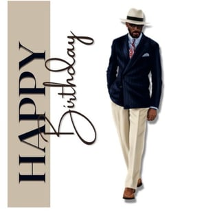 The Black Debonair Gentleman Birthday Card