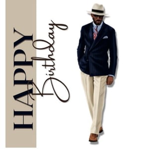 The Black Debonair Gentleman Birthday Card