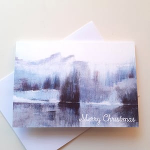 Glassy Lake Christmas Greeting Card