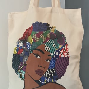 Black Afro Woman Natural Tote Bag - Be Unique