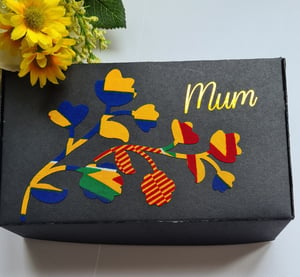 mother's day gift box, kente print