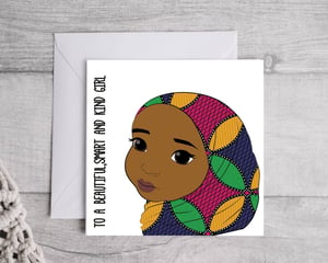 Muslim Hijab Birthday Card