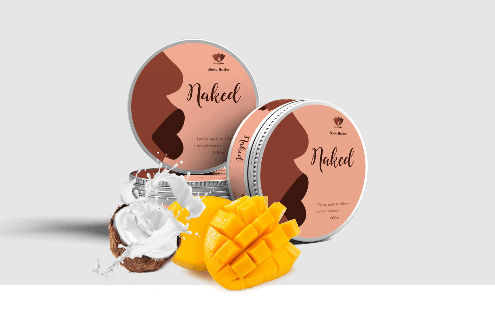 Coconut and Mango Naked Whipped Body Butter