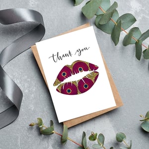 Lips Thank You Card