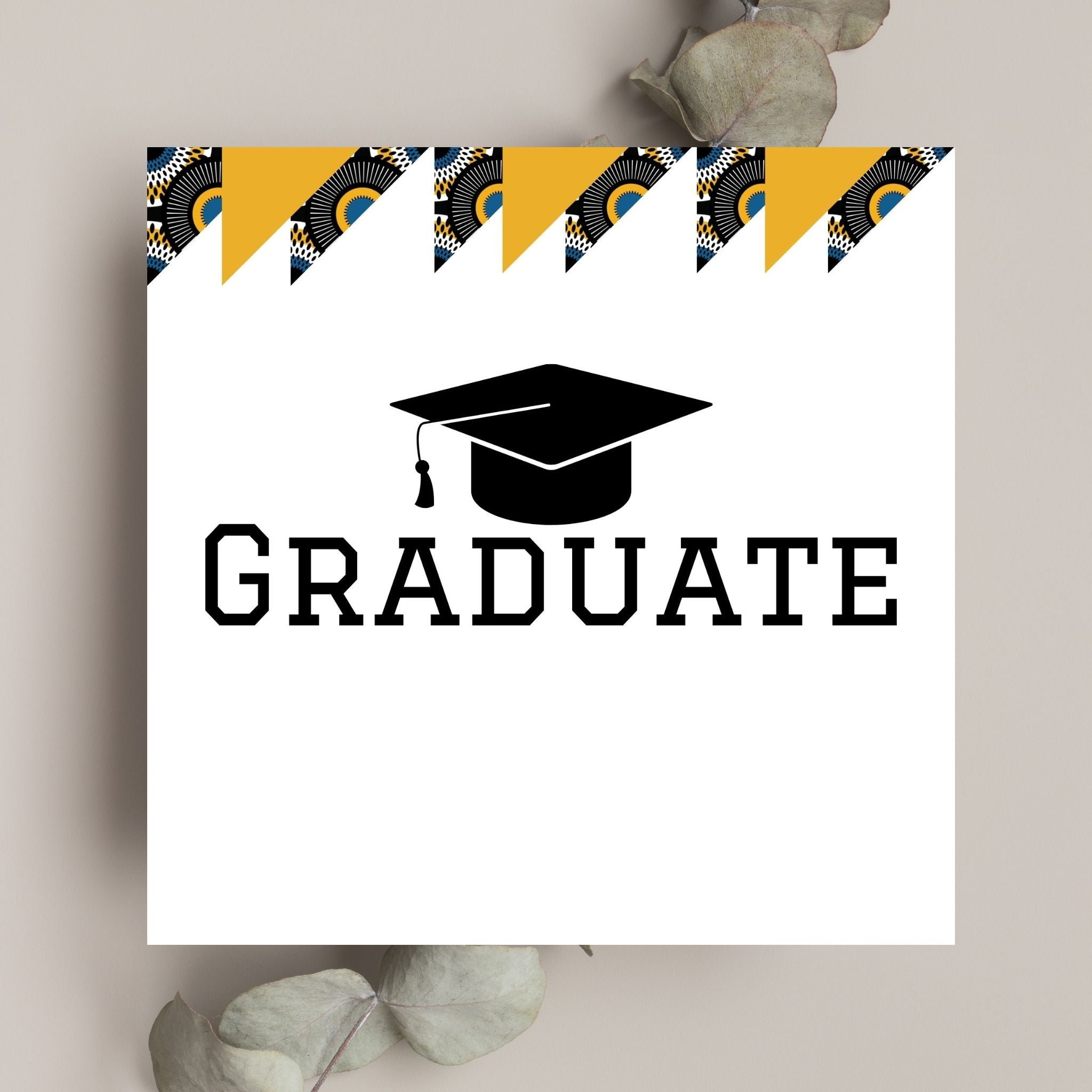 African Inspired Graduation Greeting Card