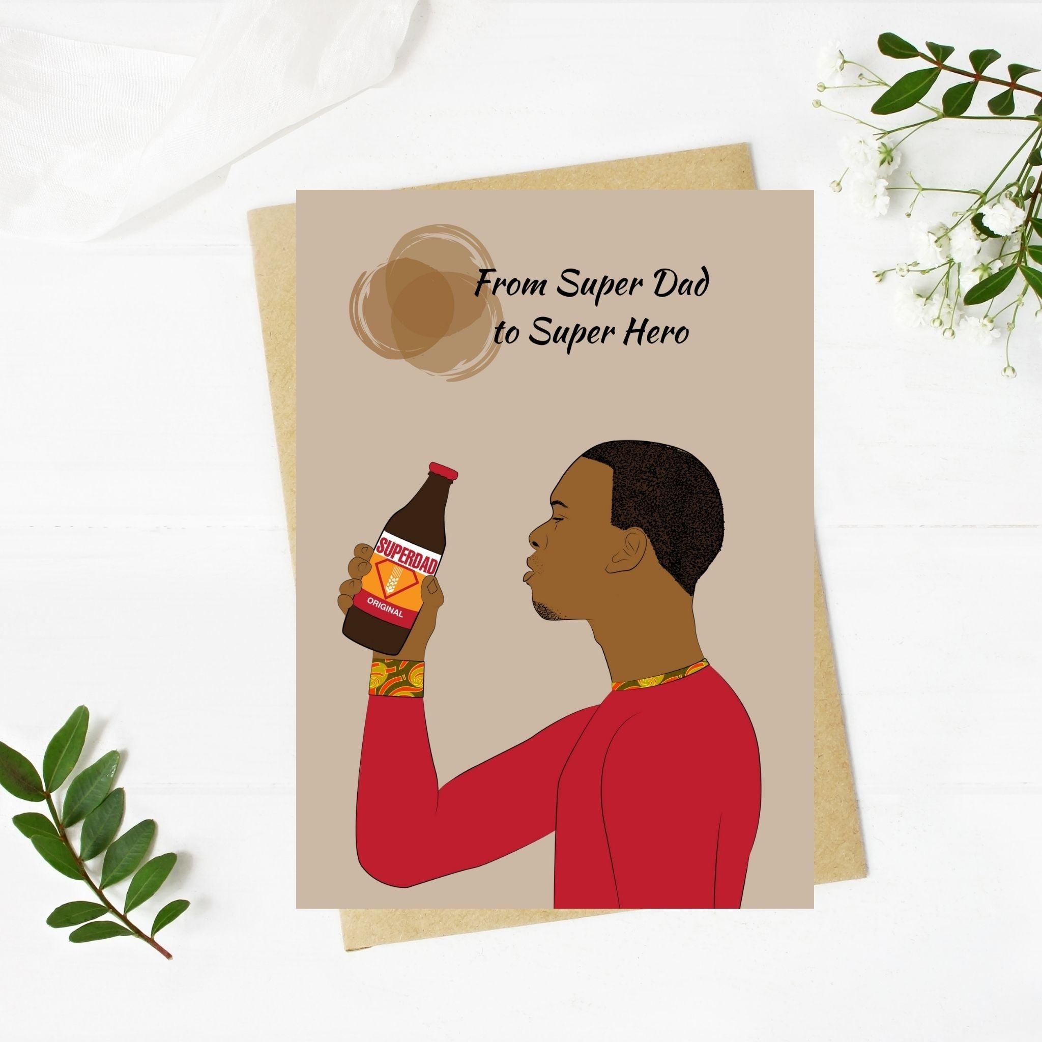 Young Black Man Father's Day Card