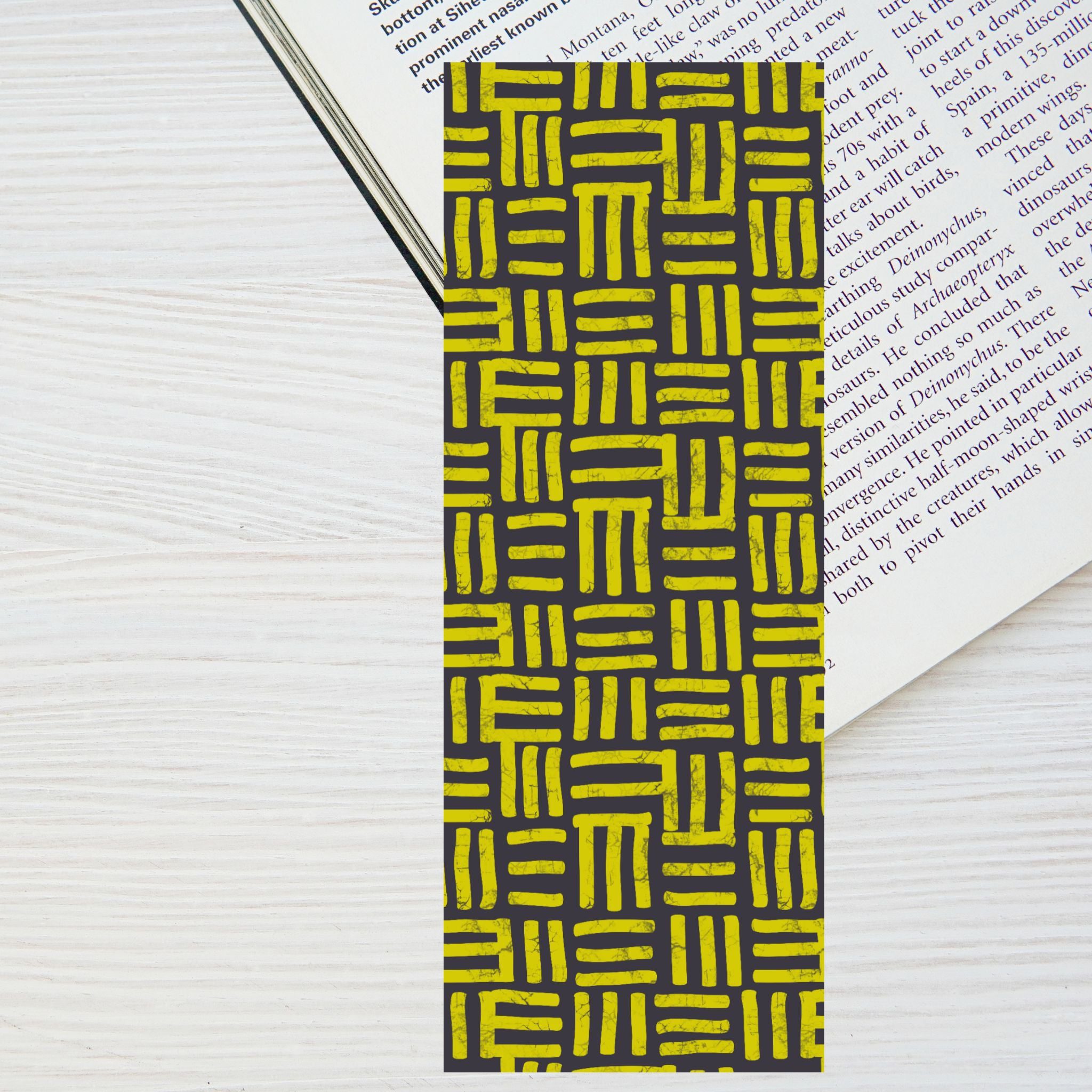 Afrocentric Print Bookmark in Yellow and Black