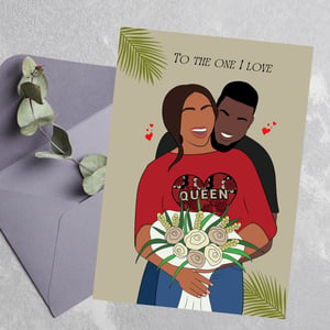 Black Couple Black Love Card