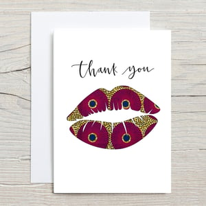 Lips Thank You Card