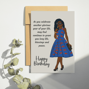 Inspirational Black Woman Birthday Card