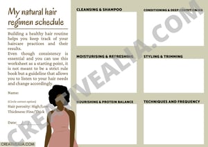 Natural hair monthly regimen routine schedule