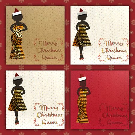 Red Gold Christmas Queens Card Pack
