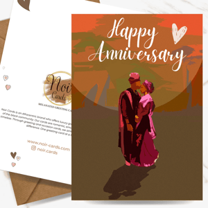 African Love Black Couple Anniversary Card