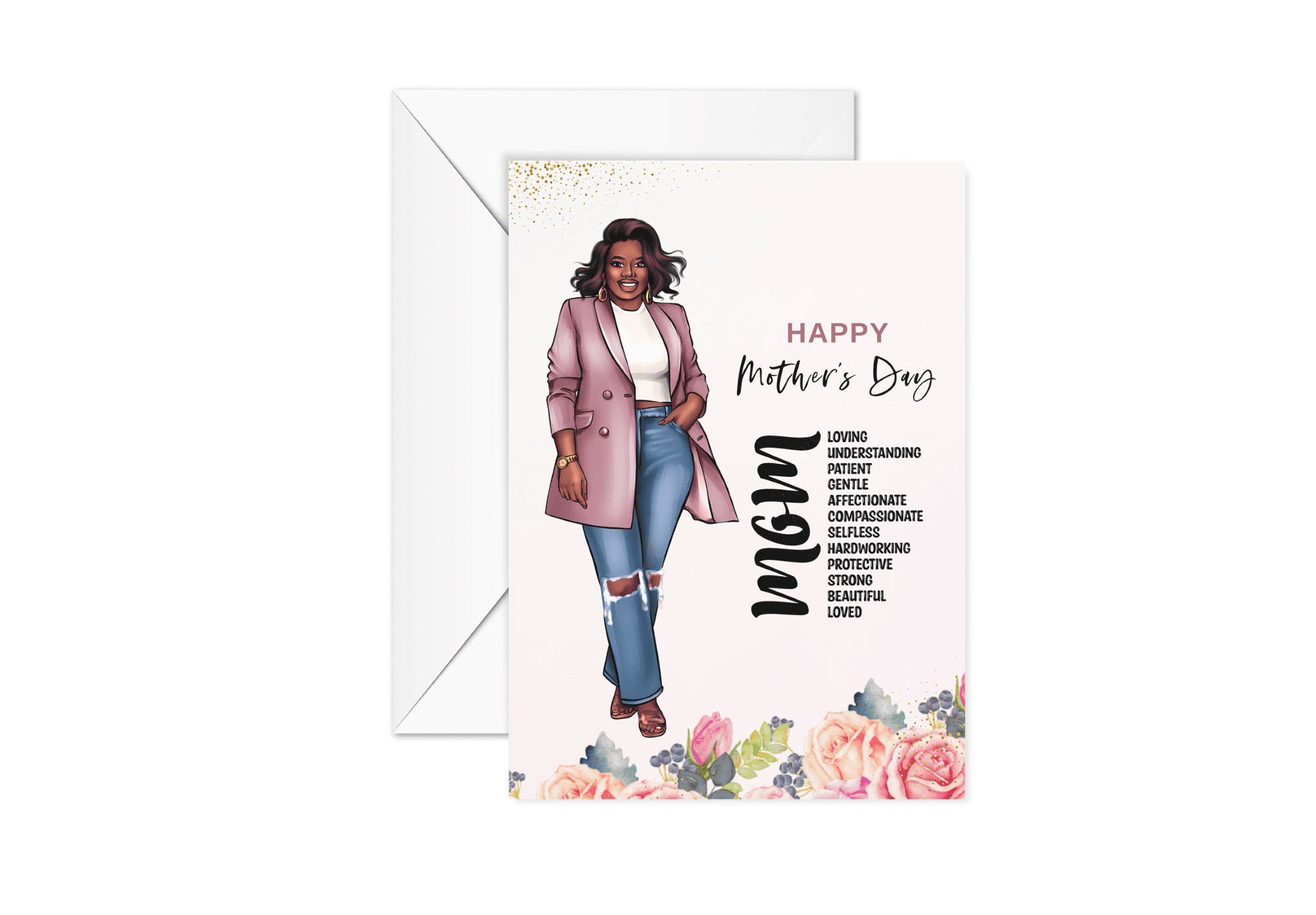 Black Woman Mothers Day Card