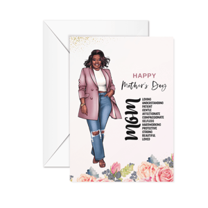 Black Woman Mothers Day Card