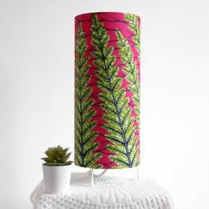 African Print Table Lamp - Fern