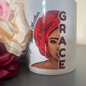 Personalised Lady Headscarf Name Mug