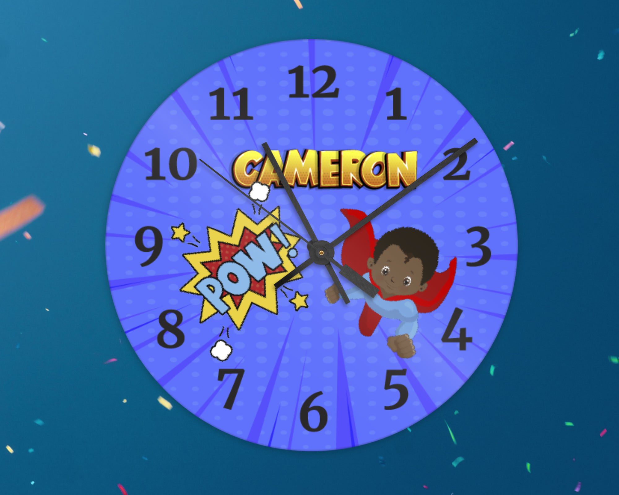 Personalised Boy Clock