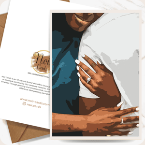 Embrace Black Couple Greeting Card