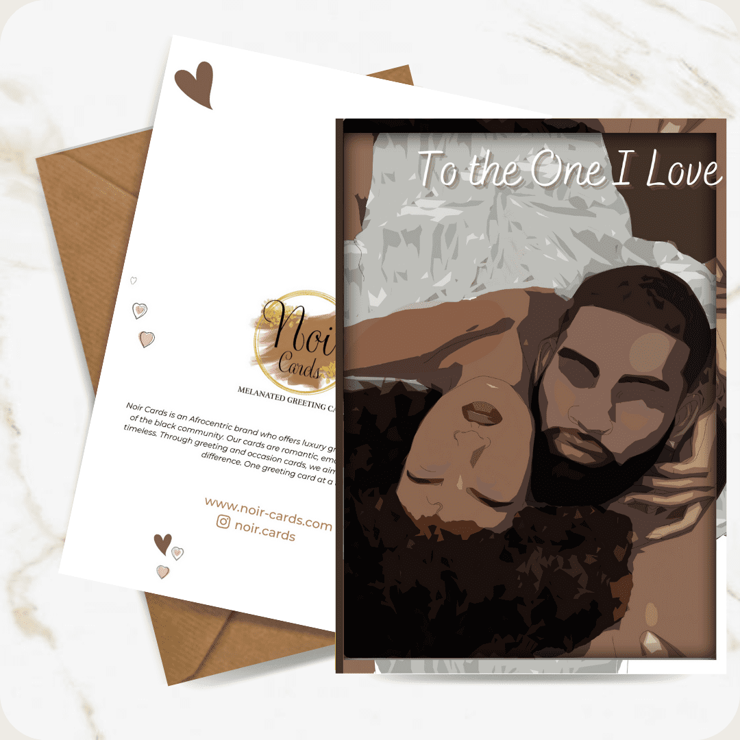 Holding You Close – Black Couple Greetings Card