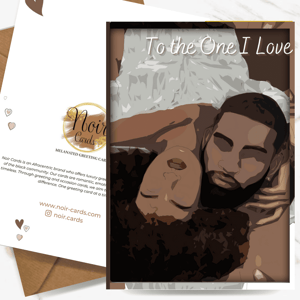 Holding You Close - Black Couple Greetings Card