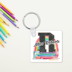 Personalised Initial Teacher Thank You Keyring