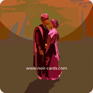 African Love Black Couple Greeting Card