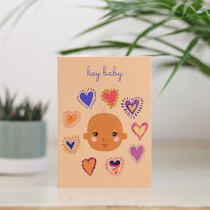 Hey Baby New Baby Greeting Card