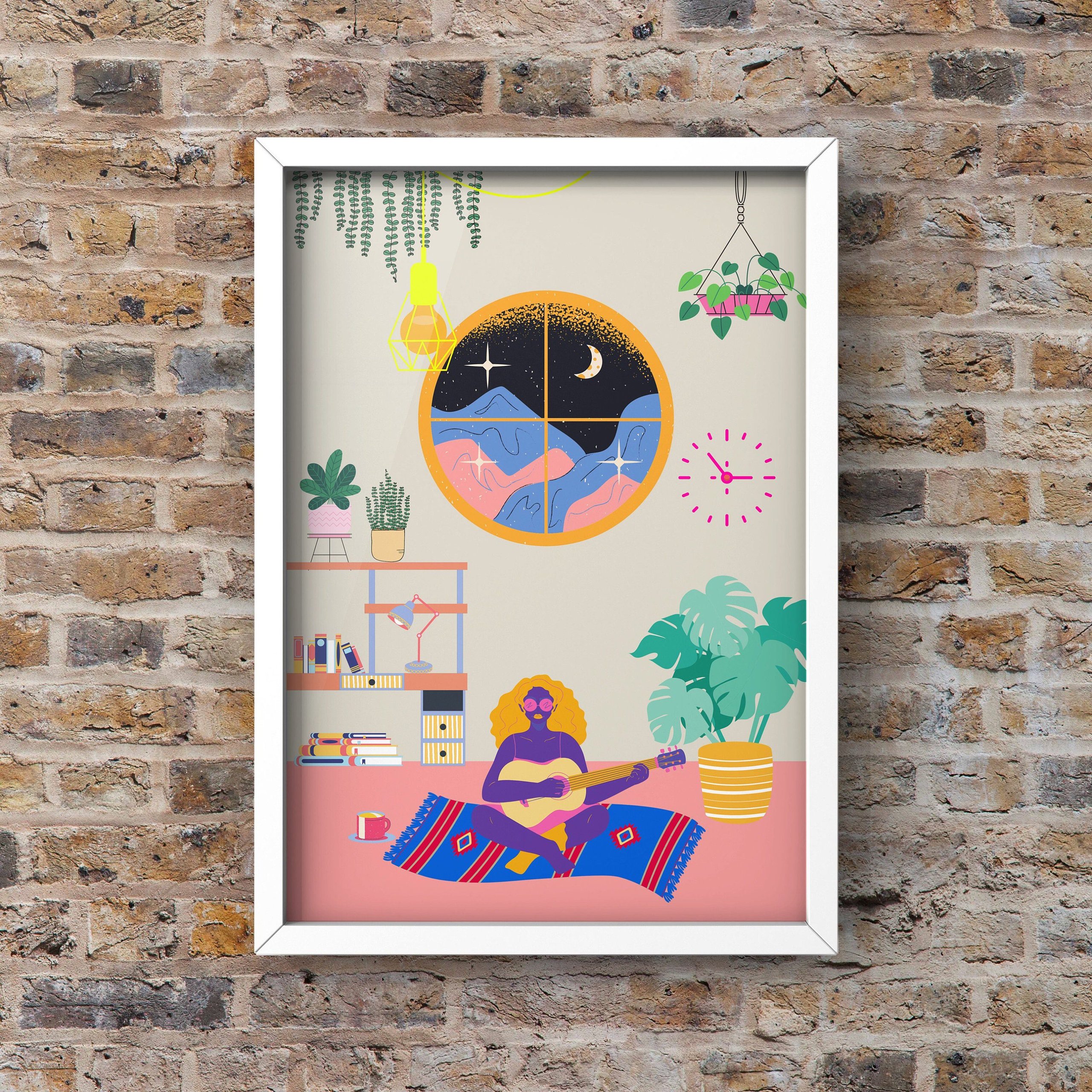Paradise House: Chillout Room A4/A3 Print Wall Art