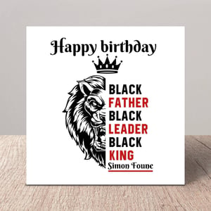 Black Father Personalised Birthday Card
