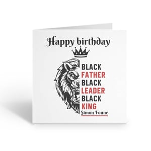 Black Father Personalised Birthday Card