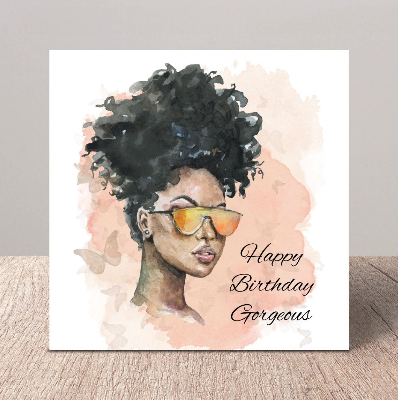 Black Sister Personalised Birthday Card