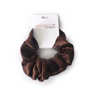 Ashanti Curls Satin Scrunchie- Dark Brown