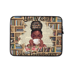 Black Afro Girl Who Loves Book Laptop Sleeve