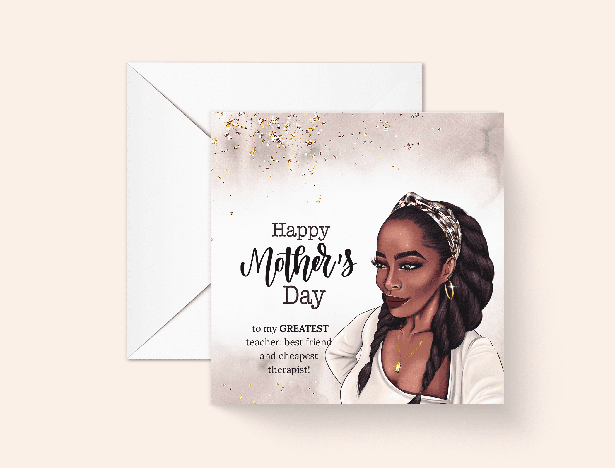 Black Mum Mother’s Day Card