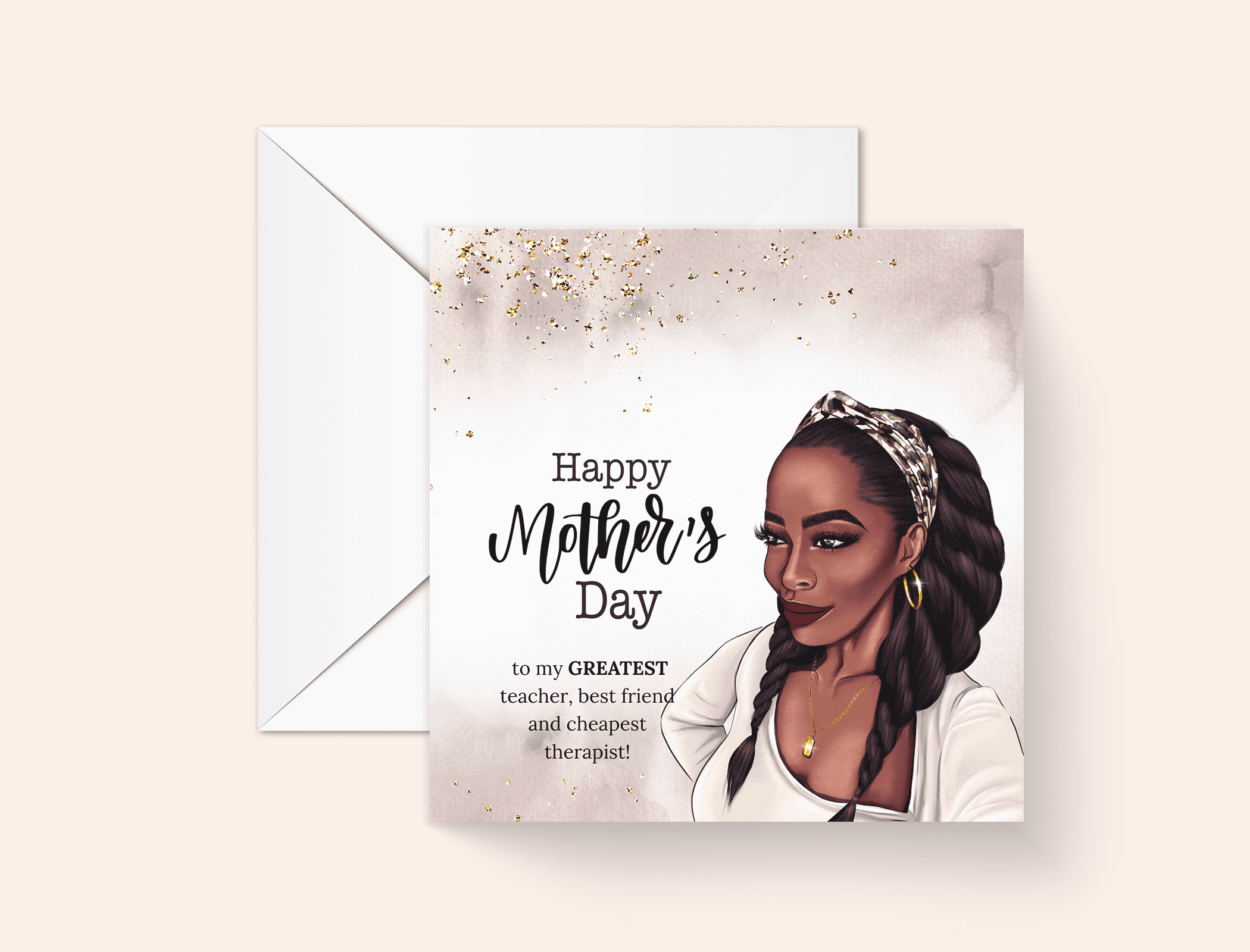 Black Mum Mother's Day Card | Wakuda